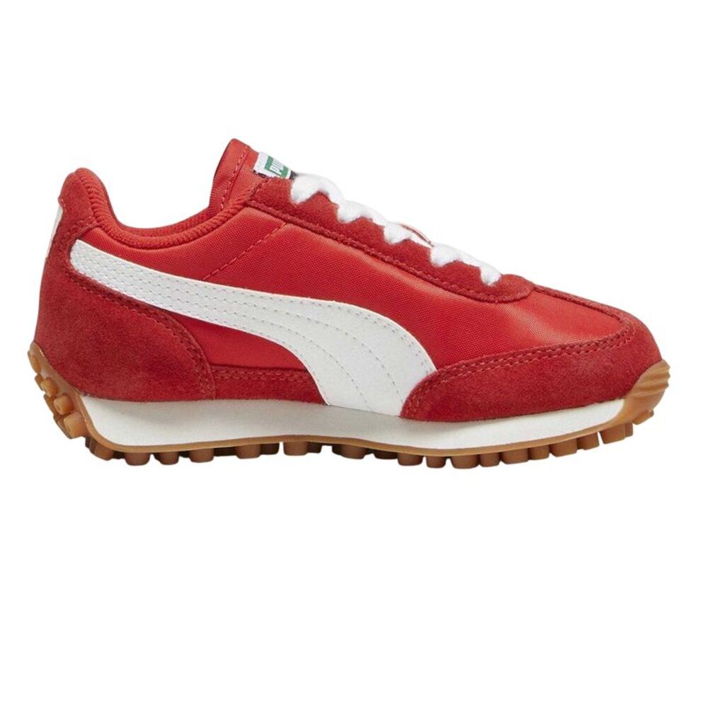 Puma Childrens/Kids Easy Rider Vintage Suede Sneakers / Red/White